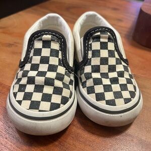 Toddler Vans - Black & White Checkered
